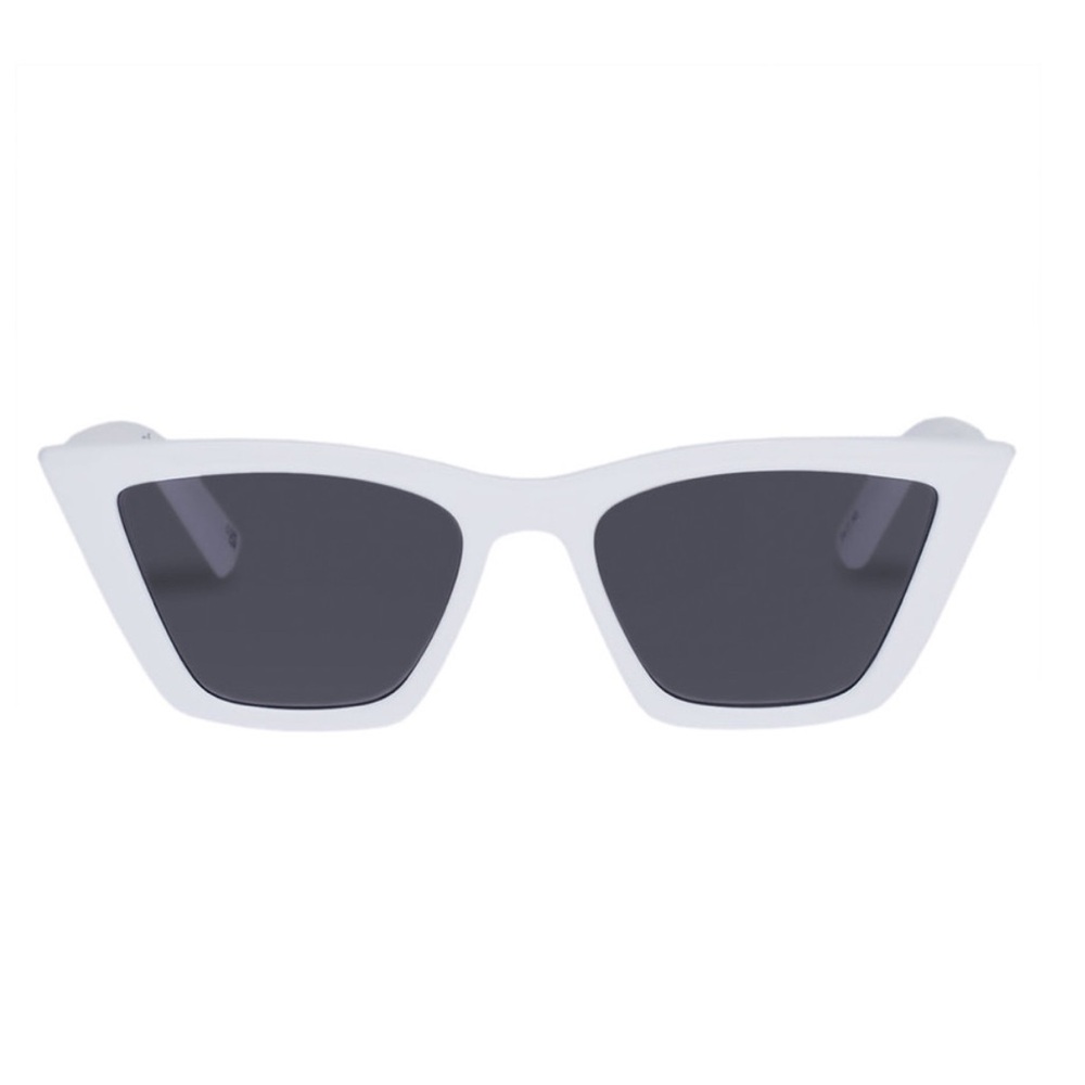 Le Specs Velodrome White Cat-Eye Sunglasses